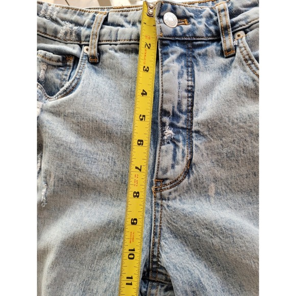 Anthropologie Pilcro The Vintage Straight Jeans, Ruffle Distressing, Sz 28 BOHO - Picture 8 of 10